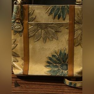 Brahmin Embossed Flower Crossbody